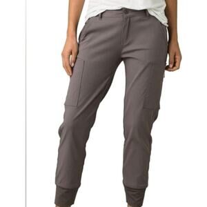 PrAna Sky Canyon Pants Womens 4 Gray Cargo Jogger Outdoor Hiking Gorpcore
